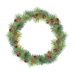 Fototapeta na wymiar vector Winter, christmas, xmas, new year wreath 