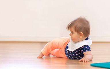 Baby girl playing yoga 1