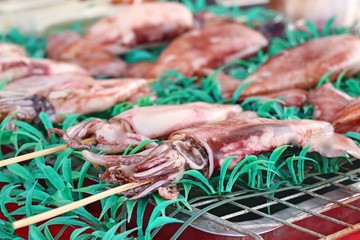 Grilled squid at street food