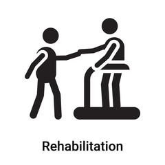 Rehabilitation icon vector sign and symbol isolated on white background, Rehabilitation logo concept