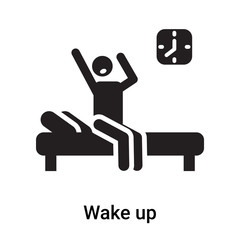Wake up icon vector sign and symbol isolated on white background, Wake up logo concept