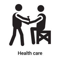 Health care icon vector sign and symbol isolated on white background, Health care logo concept