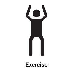 Exercise icon vector sign and symbol isolated on white background, Exercise logo concept