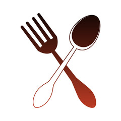 Fork and spoon symbol vector illustration graphic design