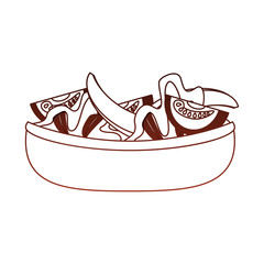 Healthy vegetables salad vector illustration graphic design