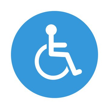 Disabled wheelchair icon. Disable symbol vector