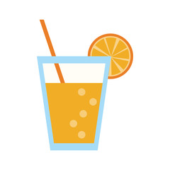 Orage juice cup vector illustration graphic design