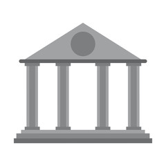 Bank building isolated vector illustration graphic design