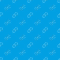 Cogwheel pattern vector seamless blue repeat for any use