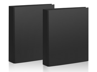 Black office paper folder on a white background