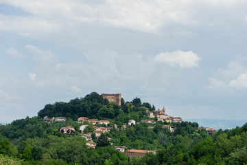 Fototapeta na wymiar Cityscape of Monticello d'Alba