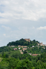 Fototapeta na wymiar Cityscape of Monticello d'Alba