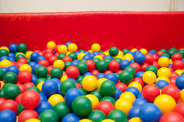 Colourful balls in red box,holiday with colourful balls,Kid toys