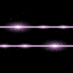 Obraz premium Two lines with lights and sparks, purple color
