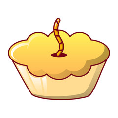 Candle icon. Cartoon of candle vector icon for web design isolated on white background