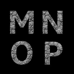 Silver broken letters