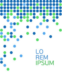 Abstract background pattern with colorful circle. Blue and green dot on white background. Vector illustration abstract banner for website, print, flyers and brochures in a modern style.