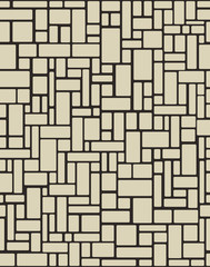 brick wall seamless. Vector illustration background. Organic Rounded Jumble Shapes. Abstract Geometric beige Pattern.