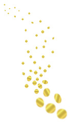 Golden confetti background