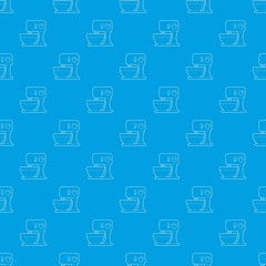 Mixer pattern vector seamless blue repeat for any use
