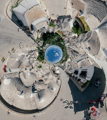 Sphere 360 VR in Italy Alberobello Apulia Trulli city by Drone