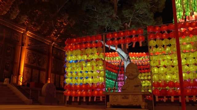 Colorful Lanterns in Jogyesa Buddhist Temple, Seoul, South Korea