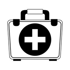 Obraz premium First aids suitcase vector illustration graphic design