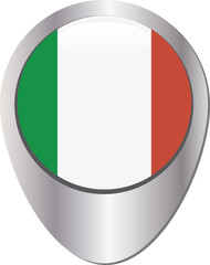 Bouton ou &eacute;pingle pouvant d&eacute;sign&eacute; l'italie sur un site Internet ou sur une carte ou ...