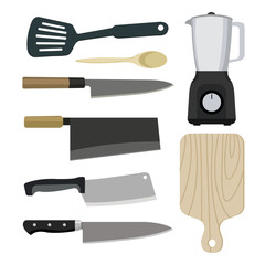 kitchen icon set design