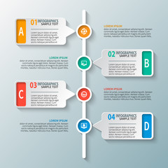 Abstract 3D Paper Infographics
