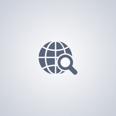 Global search, vector best flat icon