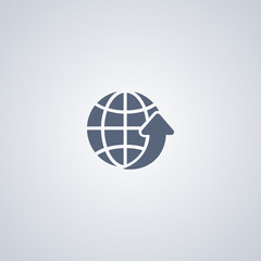 Global shipping, vector best flat icon