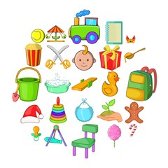 Fototapeta premium Apprentice icons set. Cartoon set of 25 apprentice vector icons for web isolated on white background