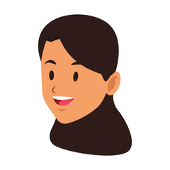 Young woman face vector illustration graphic design