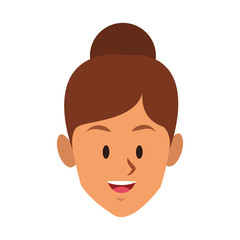 Young woman face vector illustration graphic design