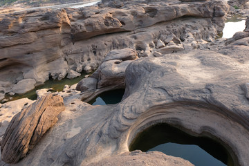 Stone mountain at Sam Phan Bok ,Grand canyon of Thailand