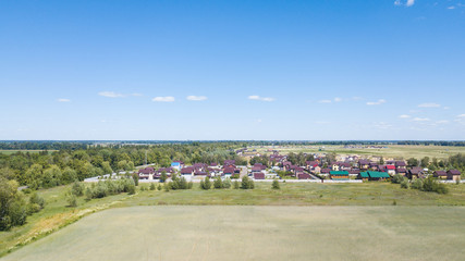 Fototapeta na wymiar Aerial view of residential neighborhood