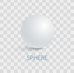 Sphere of White Color Poster Vector Illustration