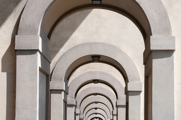 Renaissance arched arcades, Florence, Italy
