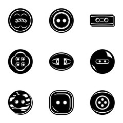 Toggle icons set. Simple set of 9 toggle vector icons for web isolated on white background
