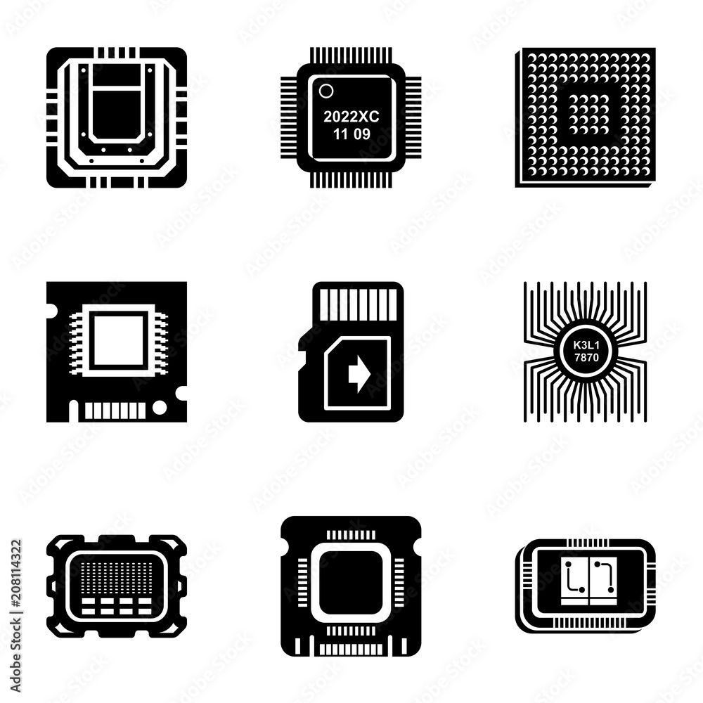 Poster microcrystal icons set. simple set of 9 microcrystal vector icons for web isolated on white backgrou