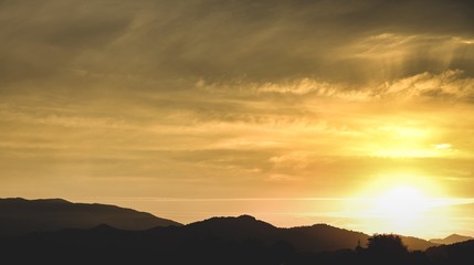 Mountain color sunrise