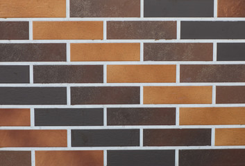 background of a wall of colored decorative bricks