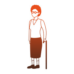 Cute grandmother cartoon vector illustration graphic design