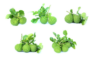 Bergamot fruit on isolated white