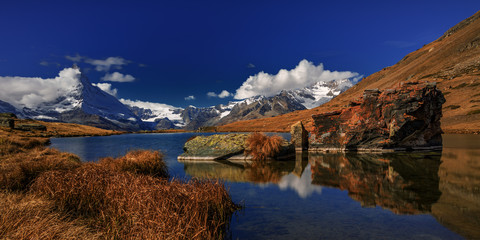 The Alpine region of Switzerland, Stellisee.