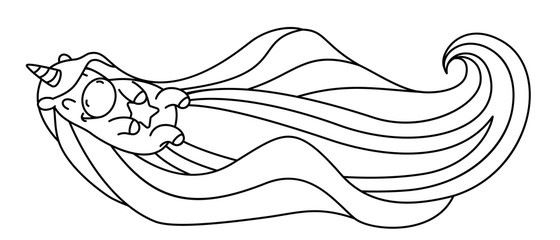 vector cartoon unicorn Magic coloring book page for kids 08