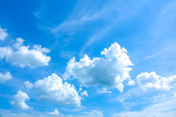 Sky blue or azure sky and cloud on summer daytime