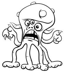 monster cartoon character coloring book