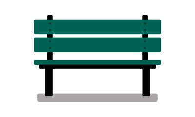 Vector illustration of Park chair. Flat design. Vector park bench.